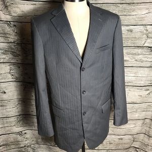 Mens Caravelli gray suit  jacket designed in Italy double vented size 42L